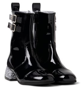 Monnalisa Monnalisa Glitter patent leather boots