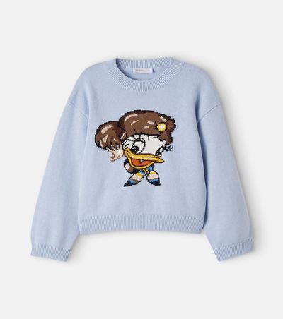 Monnalisa Monnalisa Intarsia cotton and wool sweater