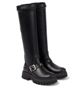 Monnalisa Monnalisa Leather knee-high boots