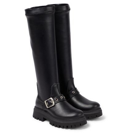 Monnalisa Monnalisa Leather knee-high boots
