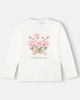 Monnalisa Monnalisa Logo floral cotton-blend jersey top - 1