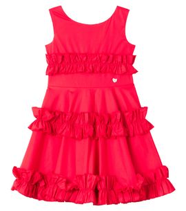 Monnalisa Monnalisa Ruffle-trimmed cotton poplin dress