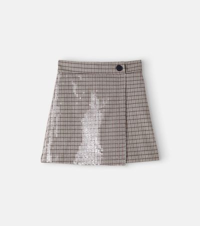 Monnalisa Monnalisa Sequined houndstooth skort