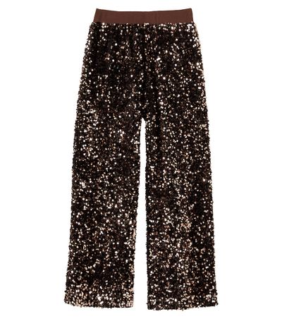 Monnalisa Monnalisa Sequined wide-leg pants