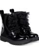 Monnalisa Monnalisa Shearling-lined patent leather boots - 1