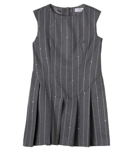 Monnalisa Monnalisa Striped pleated dress