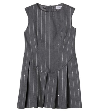 Monnalisa Monnalisa Striped pleated dress