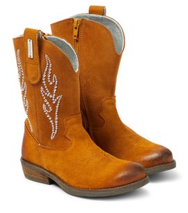 Monnalisa Monnalisa Studded suede cowboy boots