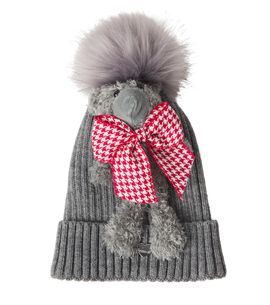 Monnalisa Monnalisa Teddy Bear bow-detail beanie