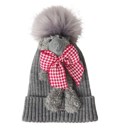 Monnalisa Monnalisa Teddy Bear bow-detail beanie