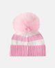 Monnalisa Monnalisa x Barbie® pompom embroidered striped beanie - 3