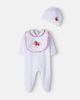 Monnalisa Monnalisa x Disney® baby cotton playsuit, hat, and bib set - 2