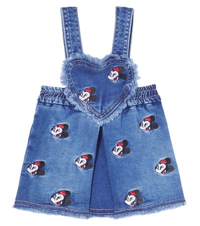Monnalisa Monnalisa x Disney® Baby embroidered denim skirt
