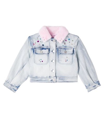 Monnalisa Monnalisa x Disney® embellished denim jacket
