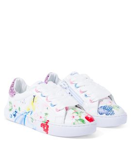 Monnalisa Monnalisa x Disney® printed leather sneakers