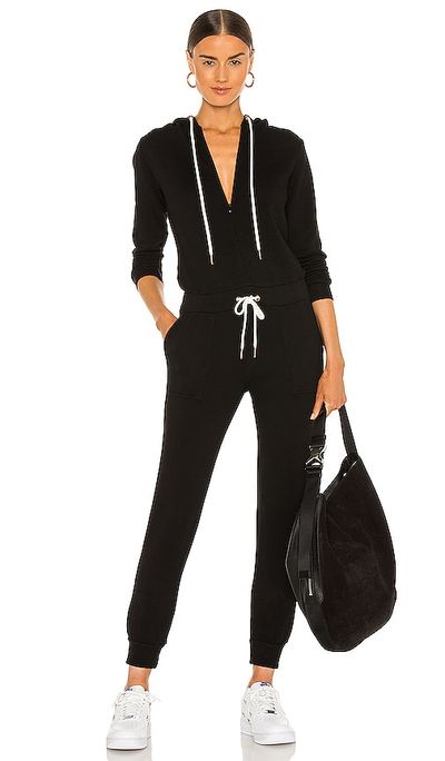 MONROW MONROW Supersoft Fleece Hooded Jumpsuit