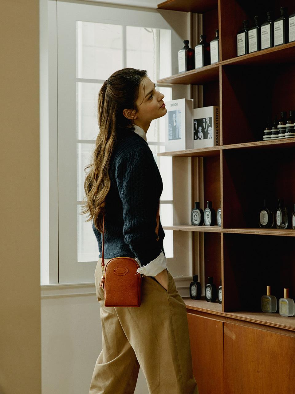 MONSAC Jade Phone Mini Cross Bag_Tan