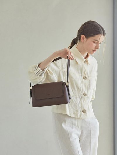 MONSAC Monika Shoulder Bag_Dark Brown