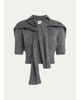 Monse Cropped Polo Knit Sweater with Scarf - 1