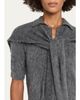 Monse Cropped Polo Knit Sweater with Scarf - 5
