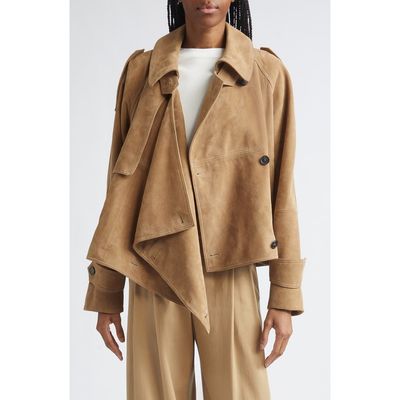 MONSE MONSE Cascade Double Breasted Suede Jacket