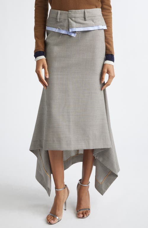 MONSE MONSE Check Deconstructed Waistband Skirt