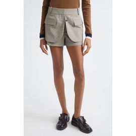 MONSE MONSE Check Jacket Hem Shorts