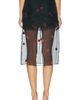 Monse Monse Cherry Embroidery Sheer Skirt - 4
