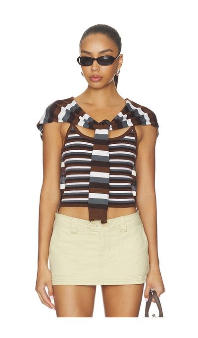 Monse Monse Combo Stripe Cardigan Set