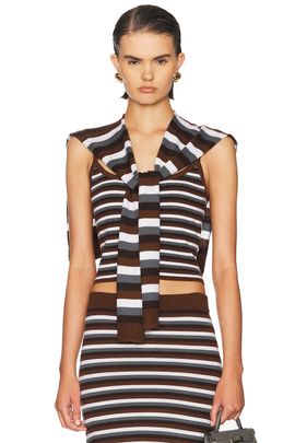 Monse Monse Combo Stripe Tank Top And Cardigan