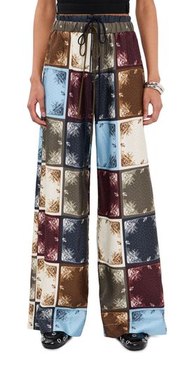 Monse Monse Double Waistband Pull On Sweatpants Brown Multi