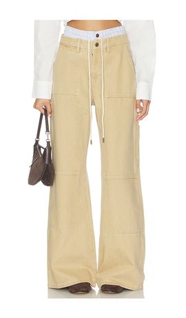 Monse Monse Double Waistband Wide Leg Pant