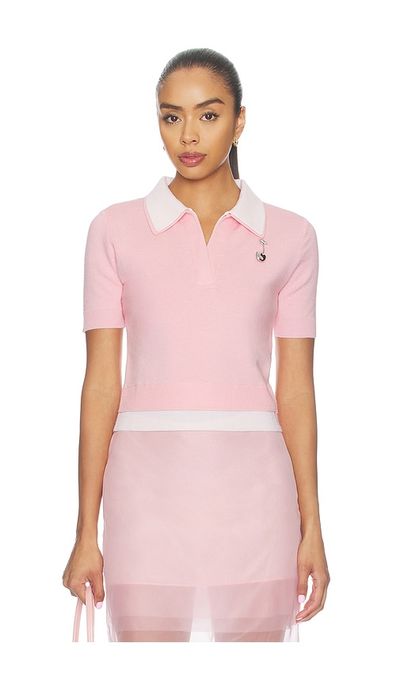 Monse Monse Doubled Half Front Placket Knit Tee