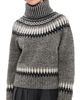 Monse Monse Fair Isle Turtleneck Sweater Grey Multi - 1