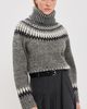 Monse Monse Fair Isle Turtleneck Sweater Grey Multi - 2