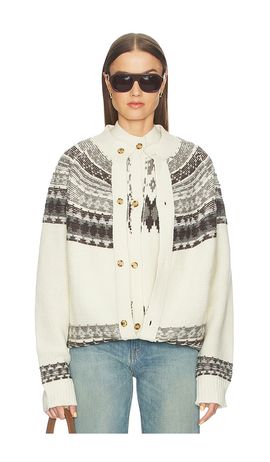 Monse Monse Fold-Up Fair Isle Cardigan