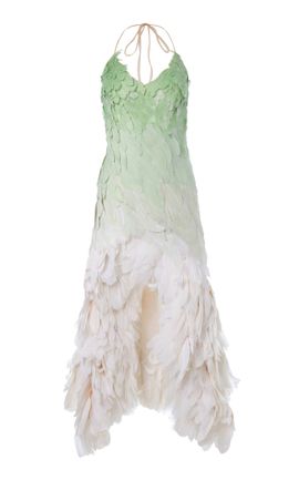 MONSE MONSE Gradient Feathered Gown