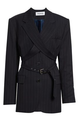 MONSE MONSE Harness Pinstripe Tailored Jacket