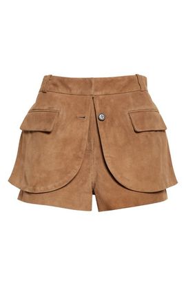 MONSE MONSE Jacket Hem Suede Shorts