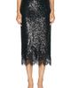 Monse Monse Lace Hem Sequin Skirt - 1