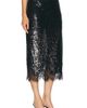 Monse Monse Lace Hem Sequin Skirt - 2