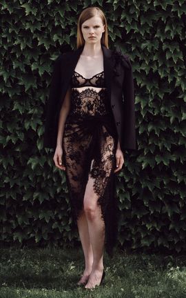 MONSE MONSE Lace MultiWaistband Corset Midi Skirt