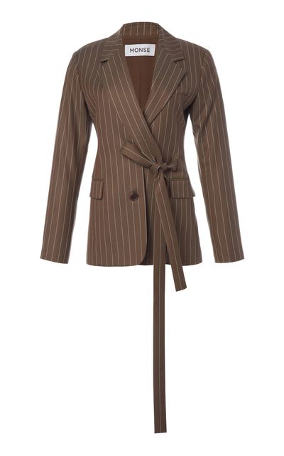 MONSE MONSE Lapel Tie Wool Jacket