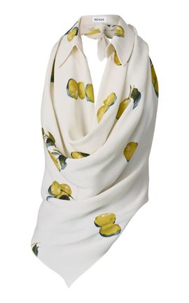 MONSE MONSE LemonPrint Silk Halter Top