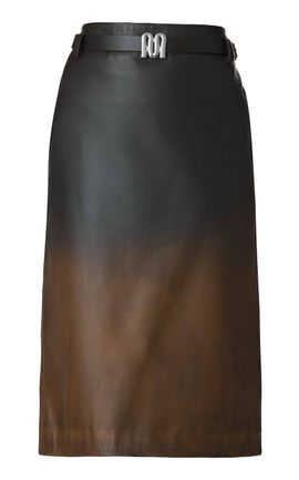 MONSE MONSE Ombre Leather Midi Skirt