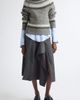 MONSE MONSE Pleated Asymmetrical Wool Blend Wrap Midi Skirt - 2
