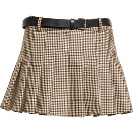 MONSE MONSE Pleated Check Wool Skorts