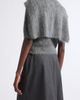 MONSE MONSE Scarf Detail Cropped Polo Sweater - 3