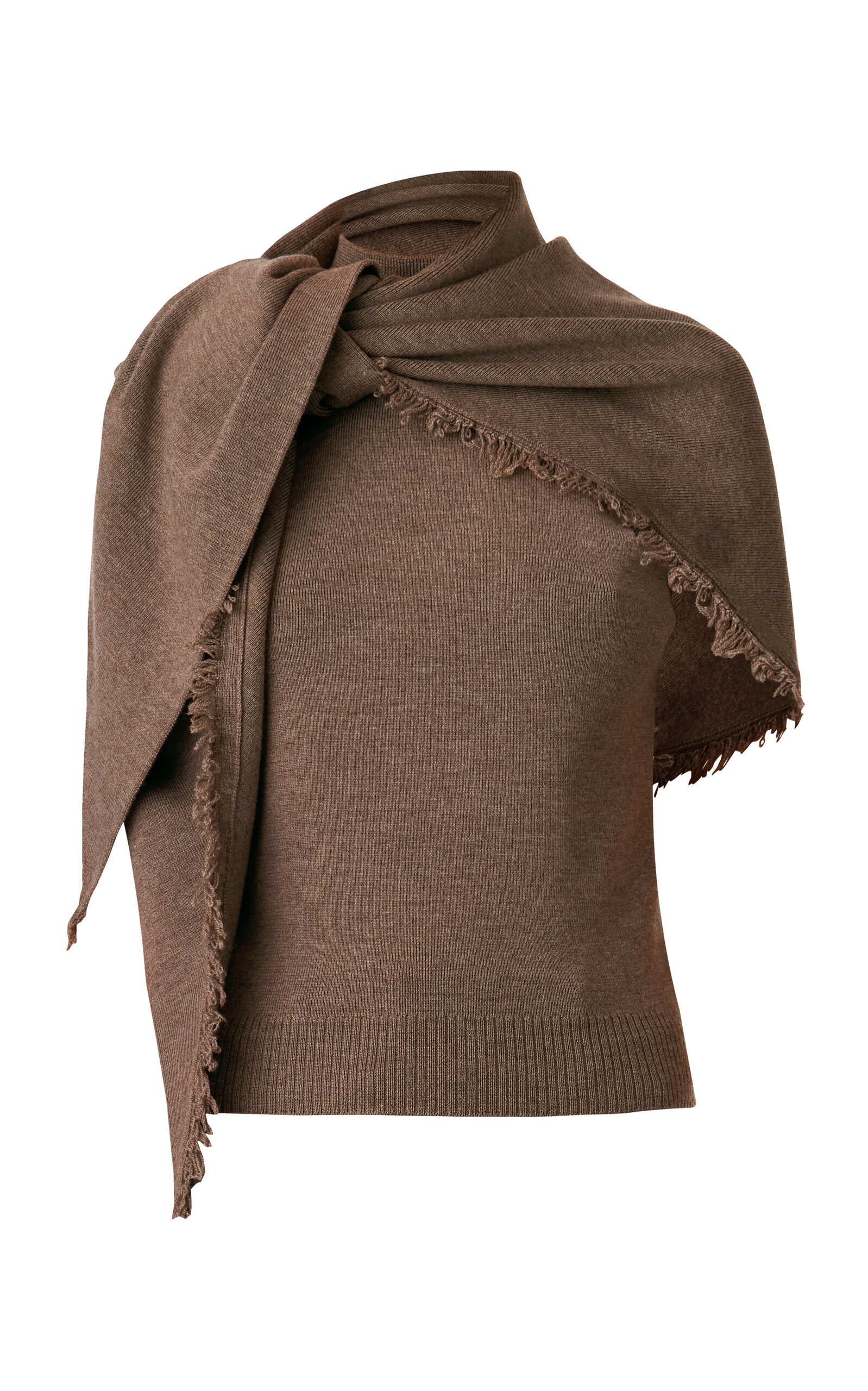 MONSE MONSE ScarfDetailed Merino Wool Halter Top