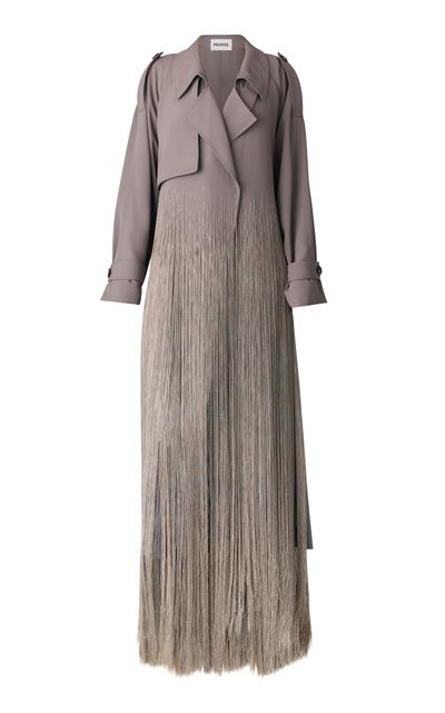 MONSE MONSE SilkFringe Trench Coat